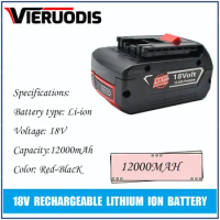 For Bosch 18V 12.0AH Professional Lithium Battery Rechargeable Power Tool Battery for Bosch BAT609 BAT609G BAT618 BAT618G