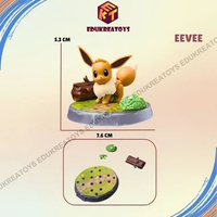 Mainan pajangan pokemon classic edition pikachu psyduck eevee charmander Eevee