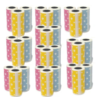 30 Rolls Direct Thermal Labels Roll 57*30mm Strong Adhesive Sticker Clear Printing for PeriPage A6 Pocket BT Thermal Printer