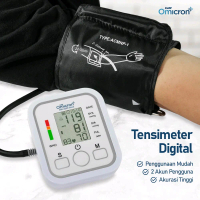 TAFF OMICRON Alat Cek Pengukur Tekanan Tensi Digital Tensimeter Bahasa Indonesia
