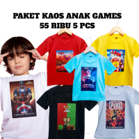 PAKET KAOS ANAK GAMES UNISEX USIA 2-11 TAHUN