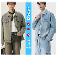Hjh Áo Khoác jean nam nữ Unisex Avocado, áo khoác denim jacket nam bò form rộng bigsize