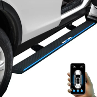 retractable led light power automatic electric pedal car running board auto side steps x5 X6 x7 q5 q7 ranger rover