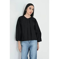 Geulis.id CLEORA OUTER / OUTER WANITA / ATASAN WANITA BLACK