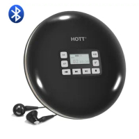HOTT CD711T Rechargeable Bluetooth Portable MP3 CD Player for Home Travel and Car with Stereo Headphones Anti Shock Protection