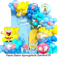 Paket Balon SPONGEBOB GARLAND 81SP/ Dekorasi Ulang Tahun Spongebob