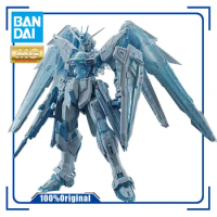 BANDAI Mobile Suit Gundam MG 1/100 Freedom Gundam CROSS CONTRAST COLORS Transparent Blue Assembly Model Action Toy Figures Gifts