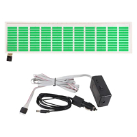 Car Green LED Music Rhythm Flash Light Sound Activated Sensor Equalizer Rear Windshield Sticker Styling Neon Lamp Kit