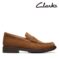 【Clarks】男鞋 Un Shire Step 寬楦透氣緩震舒適樂福鞋 便鞋(CLM74581D)