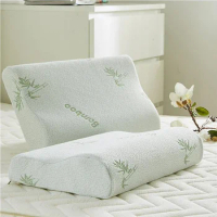 50*30cm Bamboo Fiber Pillow Slow Rebound Health Care Memory Foam Pillow Memory Foam Pillow Orthopedic Pillows Support NeckRelief