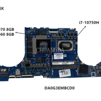 For HP OMEN 15 15-EK Laptop motherboard DA0G3EMBCD0 with I7-10750H CPU RTX2060 RTX2070 GPU 100%