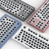 New RGB LED Mechanical Keyboard for Flesports MK870 Programmable Hot Swappable Keyboard DIY Type-C FL.CMMK Satellite Shaft PC