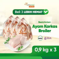 Bestchicken Bundling Hemat Ayam Karkas Broiler / Ayam Utuh Japfa Food 900 gram - Isi 3 pack