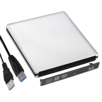 12.7mm USB 3.0 Blu-ray Drive External Optical Drives Enclosure SATA to USB External Case For Laptop Notebook without drive