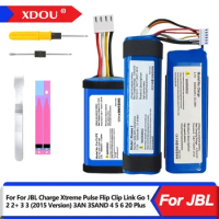 Battery For JBL Charge Xtreme Pulse Flip Clip Link Go 1 2 2+ 3 3(2015 Version) 4 5 6 20 Plus Wireless Bluetooth Speaker Bateria
