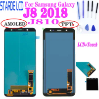 6.0'' Super AMOLED TFT LCDs Display For SAMSUNG J8 2018 J810 SM-J810M J810F J810Y LCD Screen Touch Digitizer Assembly J800 J800F
