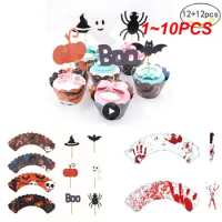 1~10PCS Party Decoration Playful Horror Party Essentials Unique Halloween Cake Toppers Eye-catching Design Bloody Hand