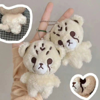 Kpop Cartoon Cheetah Lee Doyoung Mark Same Plush Keyrings Q Styles Mini Gomdo Lee Taeyong Keychains Key Rings Bag Pendants