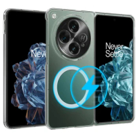 Transparent For Oppo Find N3 Case Plastic Clear Magnetic Charging Magsafe Protection Oneplus Open Cover