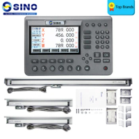 SINO SDS200 Metal 4 Axis LCD Digital Readout Display DRO Kit KA-300 Glass Linear Scale Encoder For Lathe Grinder Millilling Dril