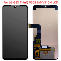 Original 6.4'' V50S LCD For LG G8X ThinQ LCD Display Touch Screen With frame Replacement For LG V50S Screen LMG850EMW