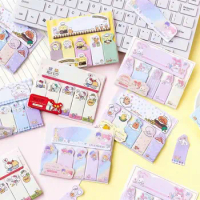 60-120pcs Cartoon Lovely Sanrio Hello Kitty Refrigerator Sticker Message Post N Times Pasting Note Paper Stationery Wholesale