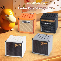 Gitar pilihan pemegang 3D bercetak Amp Speaker Guitar Pick Holder Retro Guitar Amp Model untuk Bass 