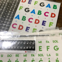 Stiker Notasi Piano Keyboard dan Pianika