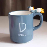 Kawaii Disney Donald Duck Action Figure Toys Anime Donald Duck Ceramic Cup Cute Duck 3d Milk Mug Christmas Gift For Children