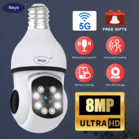 N_eye 8MP 4K E27 Bulb Camera WiFi Indoor Monitoring Camera Baby Monitor Full Color Automatic Tracking Alarm