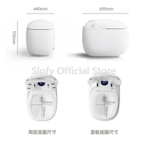 Egg-Shaped Smart Toilet Bidet Built In Water Tank One Piece Intelligent Toilet for Bathrooms Auto Open Heated Seat Night light