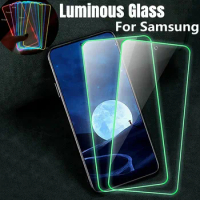 Luminous Tempered Glass for Samsung S23 S22 S21 Plus S20FE S21FE A13 A53 A73 A12 A22 5G S21+ S22+ s23 Screen Protector Glass