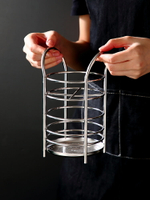304不銹鋼筷子筒餐具瀝水筷籠筷子簍廚房勺子收納筒筷桶