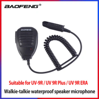 2021 Baofeng Radio Waterproof Speaker Mic Microphone PTT for Portable Two Way Radio Walkie Talkie UV-9R / UV 9R Plus / UV 9R ERA