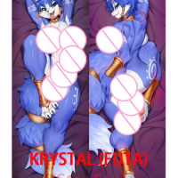 Dakimakura Anime KRYSTAL (FUTA) (Star Fox) Double sided Anime Equal Body Pillow Cushion Customized Surrounding