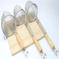 Fry Basket Stainless steel Wire Mesh Noodle Strainer Round chips Strainers Woven Wire Mesh Fries Chef Basket 304 Colanders Chef