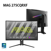 【最高現折268】MSI 微星 MAG 275CQRXF 240Hz/1ms/HDR400/WQHD/1000R 27型螢幕