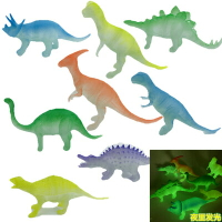 大號夜光恐龍世界玩具模型熒光軟膠仿真侏羅紀恐龍寶寶玩具禮物