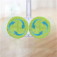 High Quality Brand New Microfiber Pads Cloth Rotating Accessories Spin Mop Double Head Sweeper Durable Electric