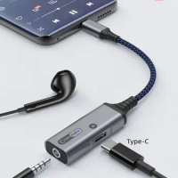 Aluminum Alloy Usb Type-c To Type-c + 3.5mm Audio Jack Headphone + Charger Adapter