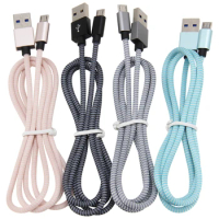 500pcs/lot USB Cable For iPhone SE2 Type C Fast Data Charging Charger Micro USB Cable For Android Mobile Phone Cables