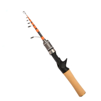Pancing Karbon Teleskopik Tuang Gasing, Panjang 1.5m, UL, Sesuai untuk 2-6lb, Batang Mouth Kuda