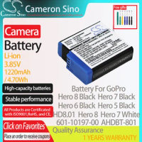 CameronSino Battery for GoPro Hero 8 Black Hero 7 Black Hero 6 Black Hero 5 Black HD8.01 fits GoPro 601-10197-00 camera battery