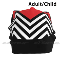 Black Lodge Knit Hat Elastic Soft Personalized Pattern Present Cap Party Twin Peaks Black Lodge David Lynch Tv Geometric Red