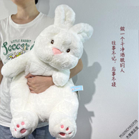2023新款大白兔子毛絨玩具抱著睡覺公分開慵懶柔軟布娃娃女友禮物 「四季小屋」