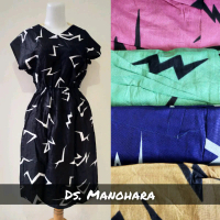 PAKET USAHA 5 PCS DASTER MANOHARA Busui Motif Nyaman Rayon Bumil Kancing Dress Tidur