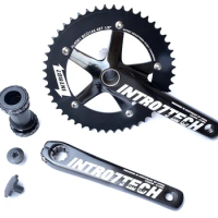 INTRO7TECH Fixie Bike Hollow One-piece Crankset Al-7075-T6 48 Tooth Crank Length 170mm BCD144mm Bicycle Repair Accessory