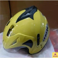 Helm ink Jp8 T1 Cx22 kuning half face Double Visor Replika terbaru