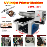 A4 Full Automatic Flatbed Photo UV DTG Inkjet Printer Machine 200X300mm USB Infrared Ray Measure 2880 DPI Printing 220V 110V