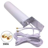 BerkahMall Jakarta JX Antena Eksternal Modem Router WiFi 3G 4G LTE 12dBi Konektor SMA - GJX-698-3800